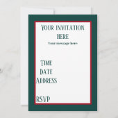 Invitation Art déco rétro vintage Noël dame party (Dos)