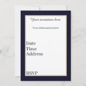 Invitation art déco rétro vintage Noël vacances (Dos)