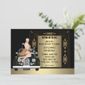 Invitation Art déco Roaring 20's Birthday Party (Debout devant)