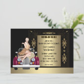 Invitation Art déco Roaring 20's Birthday Party (Debout devant)