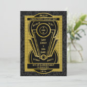 Invitation Art Déco Roaring 20s Twenties Engagement Party (Debout devant)