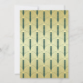 Invitation Art Déco Serez-vous ma femme d'honneur Gold Green (Dos)