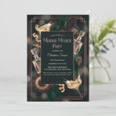 Invitation Art Deco Speakeasy Murder Mystery Christmas Party (Debout devant)