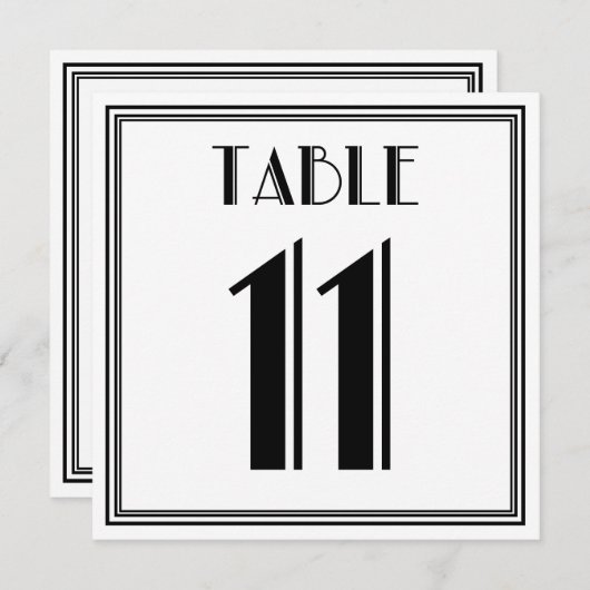 Invitation Art Déco Tableau 11 (Devant / Derrière)