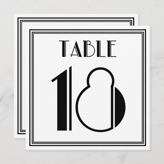 Invitation Art Déco Tableau n° 18 (Devant / Derrière)