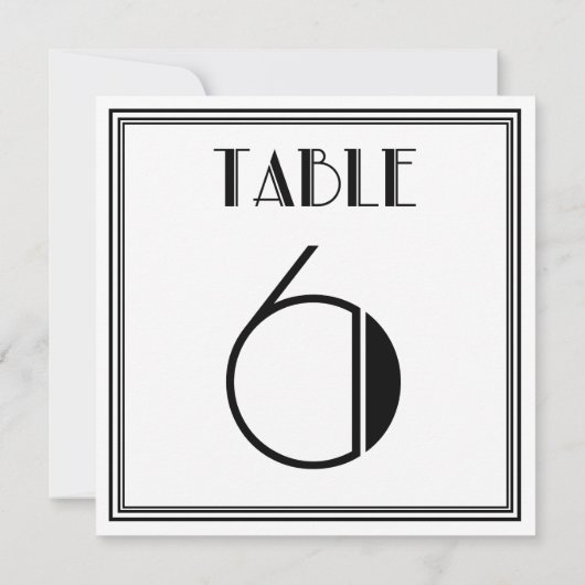 Invitation Art déco Tableau n° 6 (Dos)