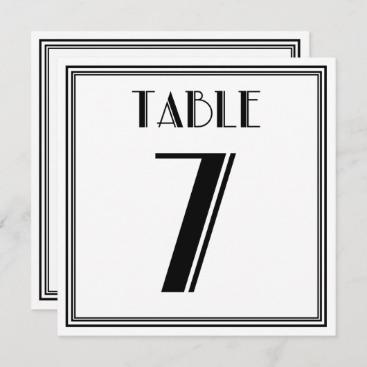 Invitation Art déco Tableau n° 7 (Devant / Derrière)