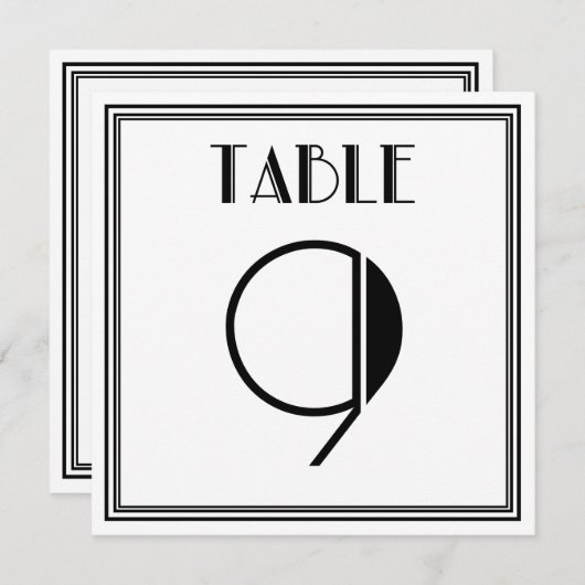 Invitation Art Déco Tableau n° 9 (Devant / Derrière)