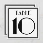 Invitation Art Déco Tableau Numéro 10 (Devant / Derrière)