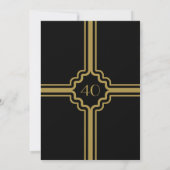 Invitation Art déco toute fête d'anniversaire d'âge (Dos)