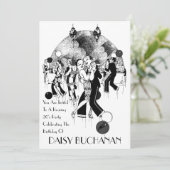 Invitation Art Déco vintage des années 1920 (Debout devant)