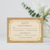 Invitation Art déco vintage rsvp (Debout devant)