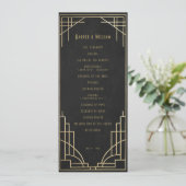 Invitation Art Deco wedding program (Debout devant)