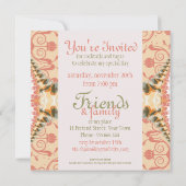 Invitation Art Décor & Dentelle Anniversaire Cocktail Invitat (Dos)