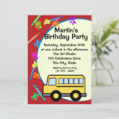 Invitation Art du bus scolaire (Debout devant)