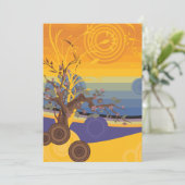 Invitation Art du coucher du soleil (Debout devant)