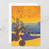 Invitation Art du coucher du soleil (Devant / Derrière)