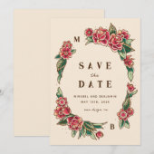 Invitation Art du tatouage Rose de la vieille école (Devant / Derrière)