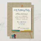 Invitation Art Easel (Devant / Derrière)