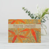 Invitation Art en bambou terrestre Vintage Imprimer orange (Debout devant)
