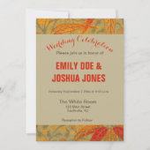 Invitation Art en bambou terrestre Vintage Imprimer orange (Devant)