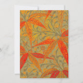 Invitation Art en bambou terrestre Vintage Imprimer orange (Dos)
