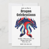 Invitation Art fantastique de dragon Célébrations fantaisiste (Devant)