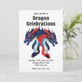 Invitation Art fantastique de dragon Célébrations fantaisiste (Debout devant)