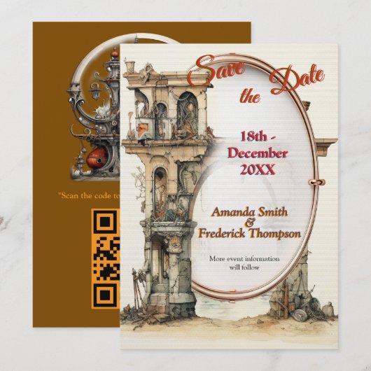 Invitation Art Fantastique Vintage (Devant / Derrière)