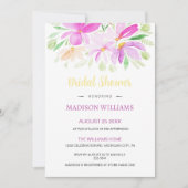 Invitation Art floral à l'aquarelle Boho d'été (Devant)