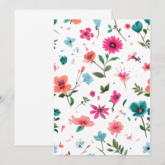 Invitation Art floral dynamique (Devant / Derrière)