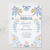 Invitation Art folklorique floral nuptiale (Devant)