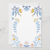 Invitation Art folklorique floral nuptiale (Dos)