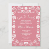 Invitation Art folklorique mexicain Cielito Lindo Dusty Rose (Devant)