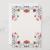 Invitation Art folklorique mexicain Floral Botanical Mariage  (Dos)