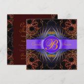 Invitation Art Fractal Oiseaux de Paradis (Devant / Derrière)