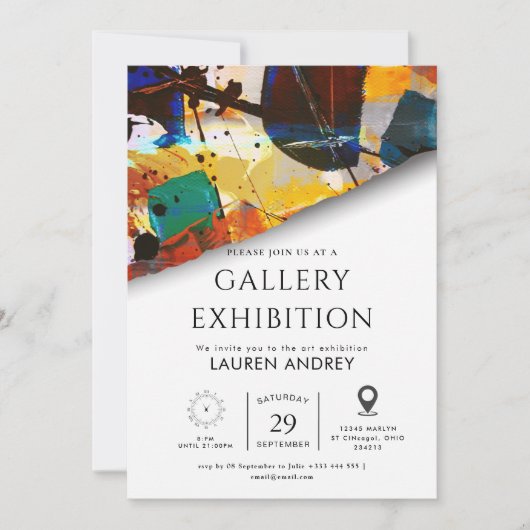 Invitation Art gallery opening (Devant)