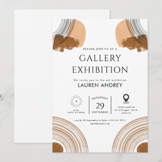 Invitation Art gallery opening (Devant / Derrière)