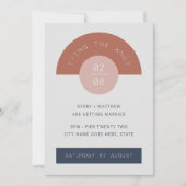 Invitation Art géométrique moderne du milieu du XXe siècle an (Devant)