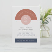 Invitation Art géométrique moderne du milieu du XXe siècle an (Debout devant)