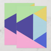 Invitation art géométrique multicolore (Devant / Derrière)
