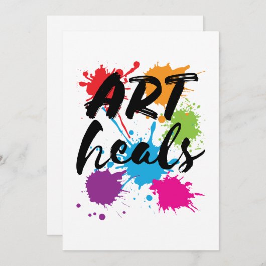 Invitation Art Heals Art Therapist (Devant / Derrière)