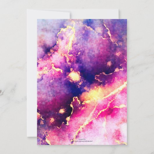 Invitation Art Liquide rose moderne Abstrait (Dos)