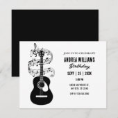 Invitation art mélodique de guitare (Devant / Derrière)