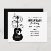 Invitation art mélodique guitare (Devant / Derrière)