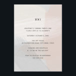 Invitation Art minimaliste Abstrait Blush 21e anniversaire<br><div class="desc">Minimaliste Art Abstrait Blush Invitation 21e anniversaire Peut être entièrement customisé pour répondre à vos besoins. © Gorjo Designs. Fait pour vous via la plateforme Zazzle. // Vous cherchez des articles correspondants ? Autre papeterie de l'ensemble disponible dans la section "collections" de mon magasin. // Besoin d'aide pour customiser votre...</div>