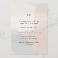 Art minimaliste Abstrait Blush 21e anniversaire