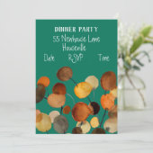 Invitation Art moderne arbre abstrait Soirée Earthy Dinner Pa (Debout devant)