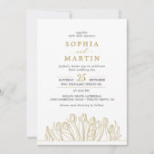 Invitation Art moderne Art Floral Mariage (Devant)