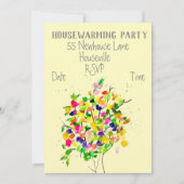 Invitation Art moderne coloré arbre de ménage fête (Devant)